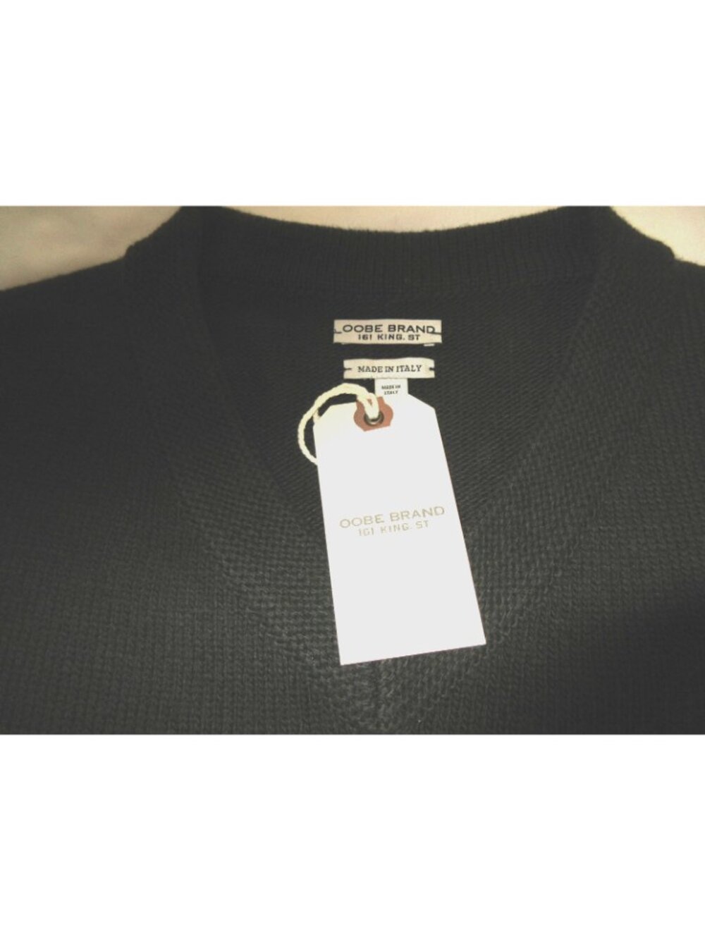 OOBE Brand Men's Heron V Neck Virgin Wool Sweater Fern Green Cozy Ships Free - Picture 7 of 10